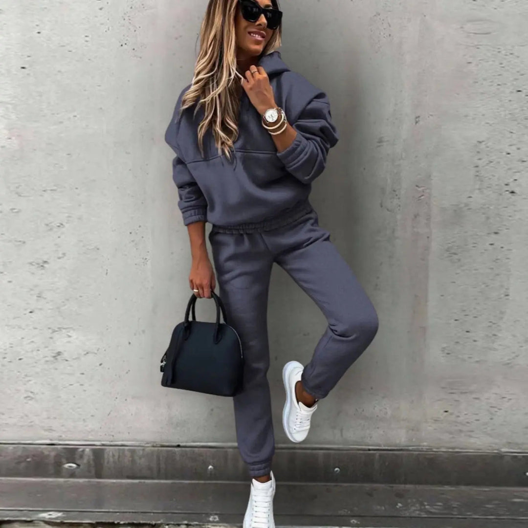 Women's Relaxed Fit Hoodie Joggers Matching Tracksuit Set