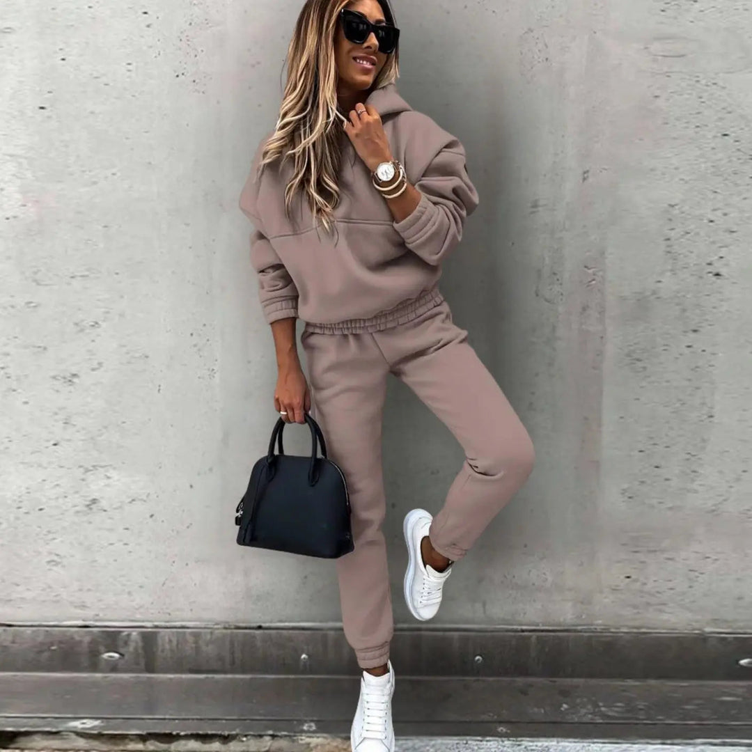 Women's Relaxed Fit Hoodie Joggers Matching Tracksuit Set