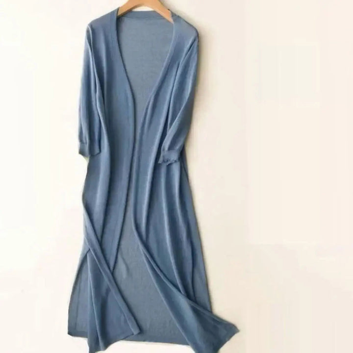 Women's Relaxed Open Front Lightweight Longline Long Cardigan