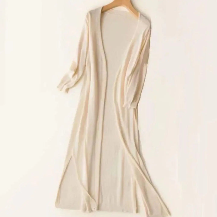 Women's Relaxed Open Front Lightweight Longline Long Cardigan
