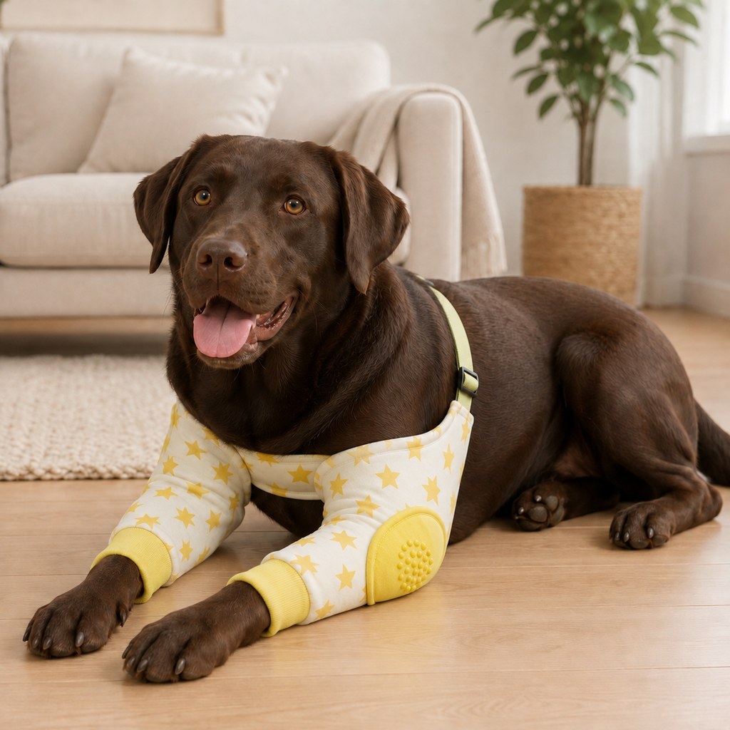 Padded Dog Elbow Protector Sleeves for Hard Floors