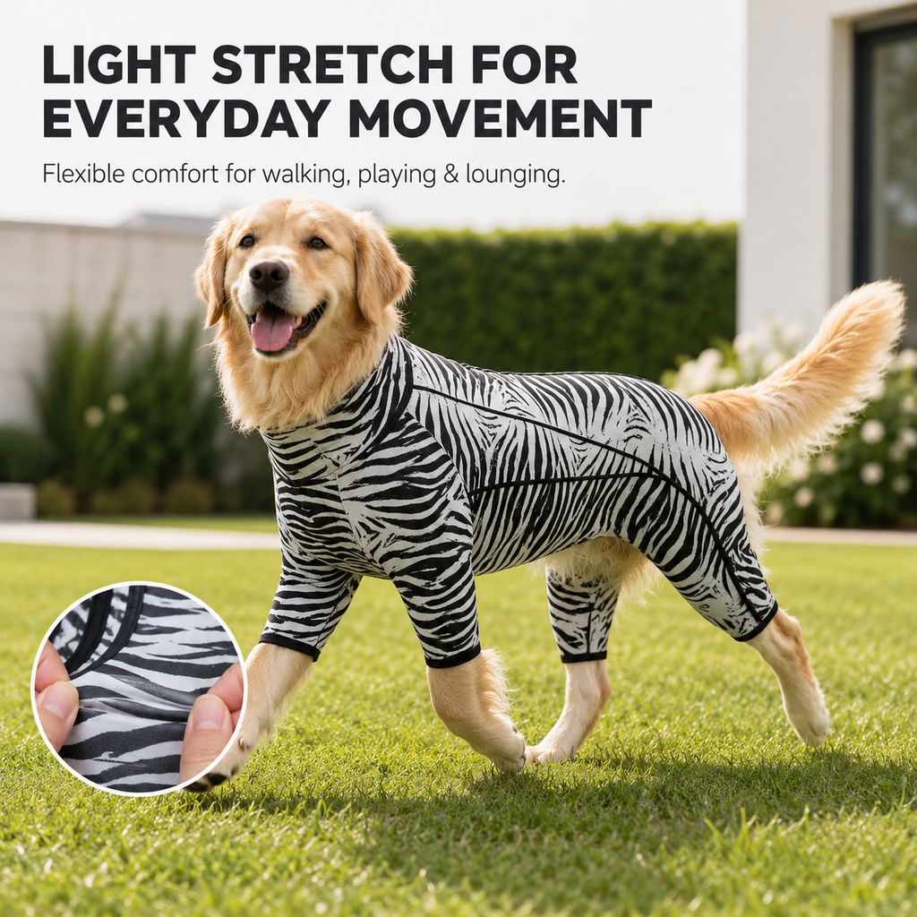 Four-Leg Full-Body Dog Jumpsuit for Home & Outdoor Wear